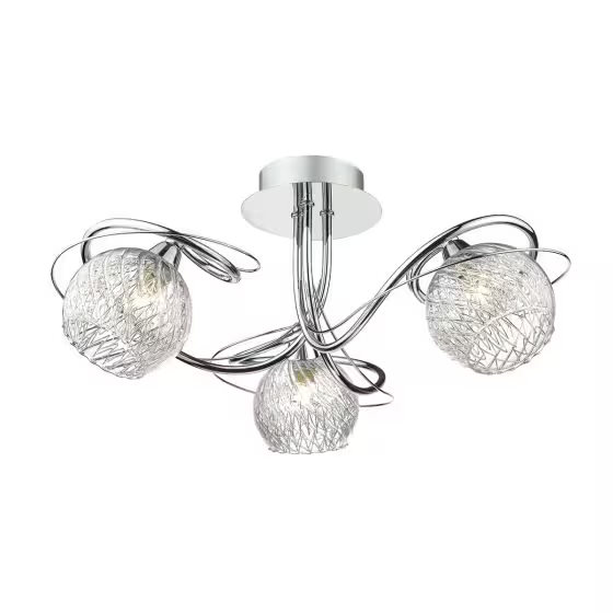 Rehan 3-Light Semi Flush