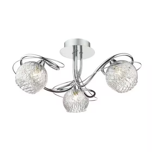 Rehan 3-Light Semi Flush