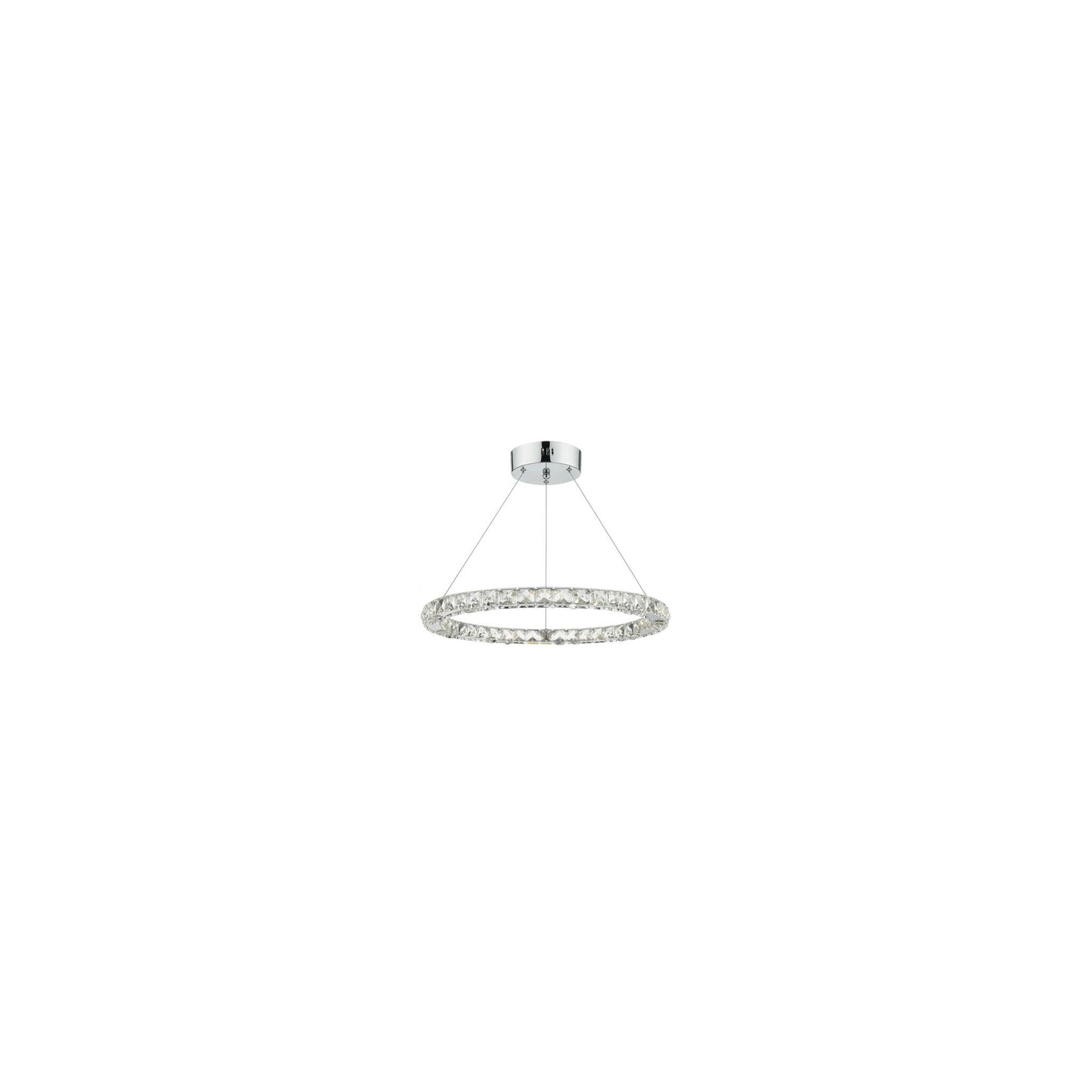 Roma Dimmable LED Crystal Pendant Chrome