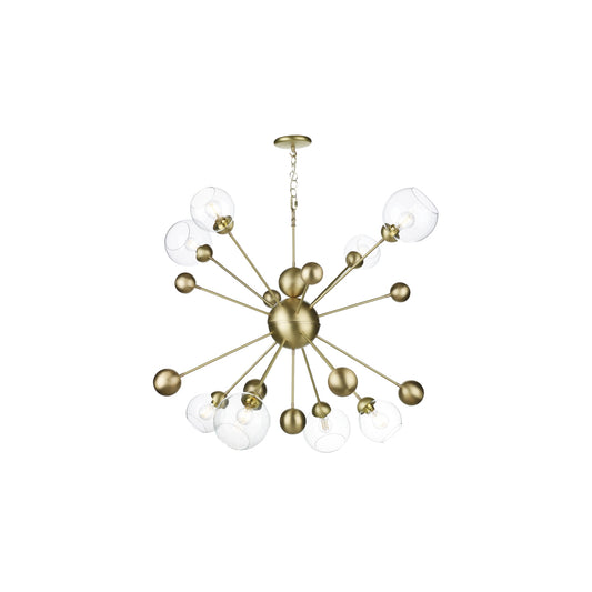 Cosmos 8-Light Horizontal Pendant Butter Brass