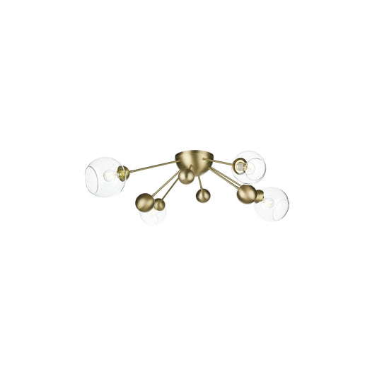 Cosmos 4-Light Semi Flush Butter Brass