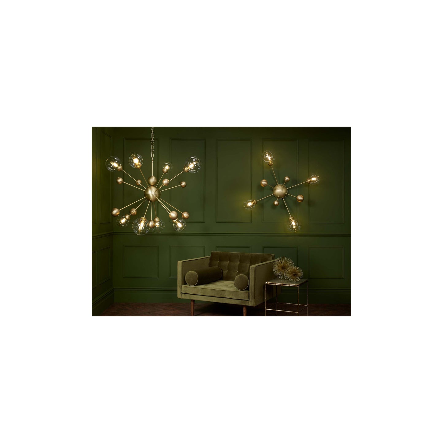 Cosmos 4-Light Semi Flush Butter Brass