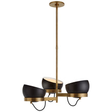 Lightwell Triple Chandelier in Soft Brass