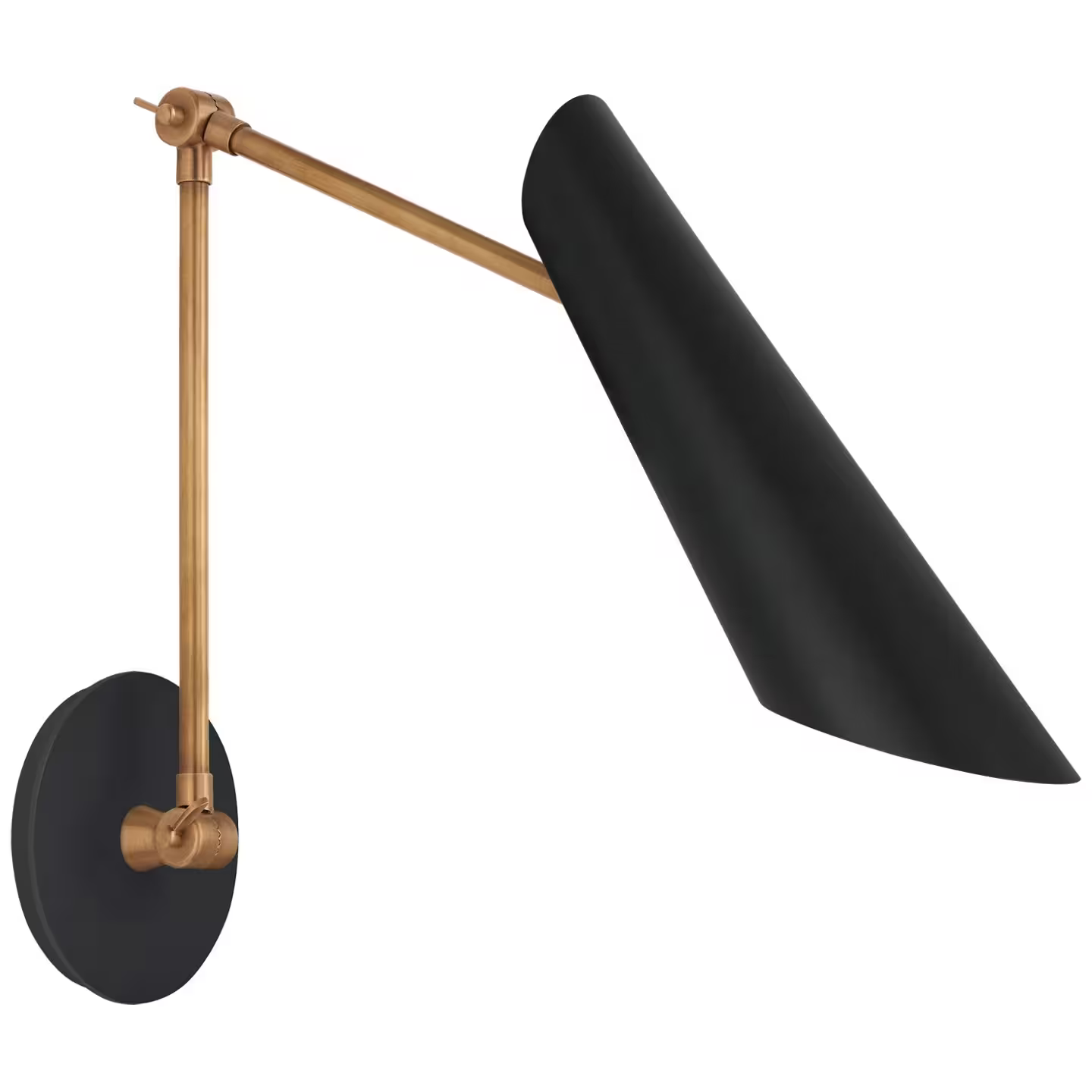 Franca Double Library Wall Light in Hand-Rubbed Antique Brass