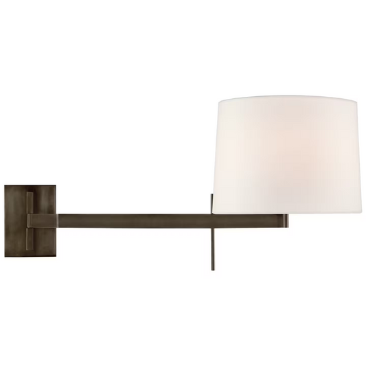 Sweep Medium Articulating Sconce with Linen Shade
