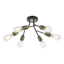 Dar Remy 6 Light Semi-Flush Ceiling Light