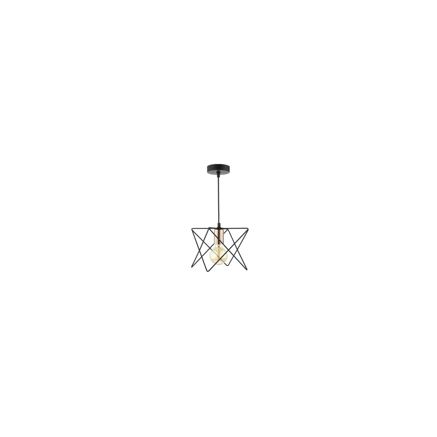 Midi 1-Light Pendant Black with Lamp Holder