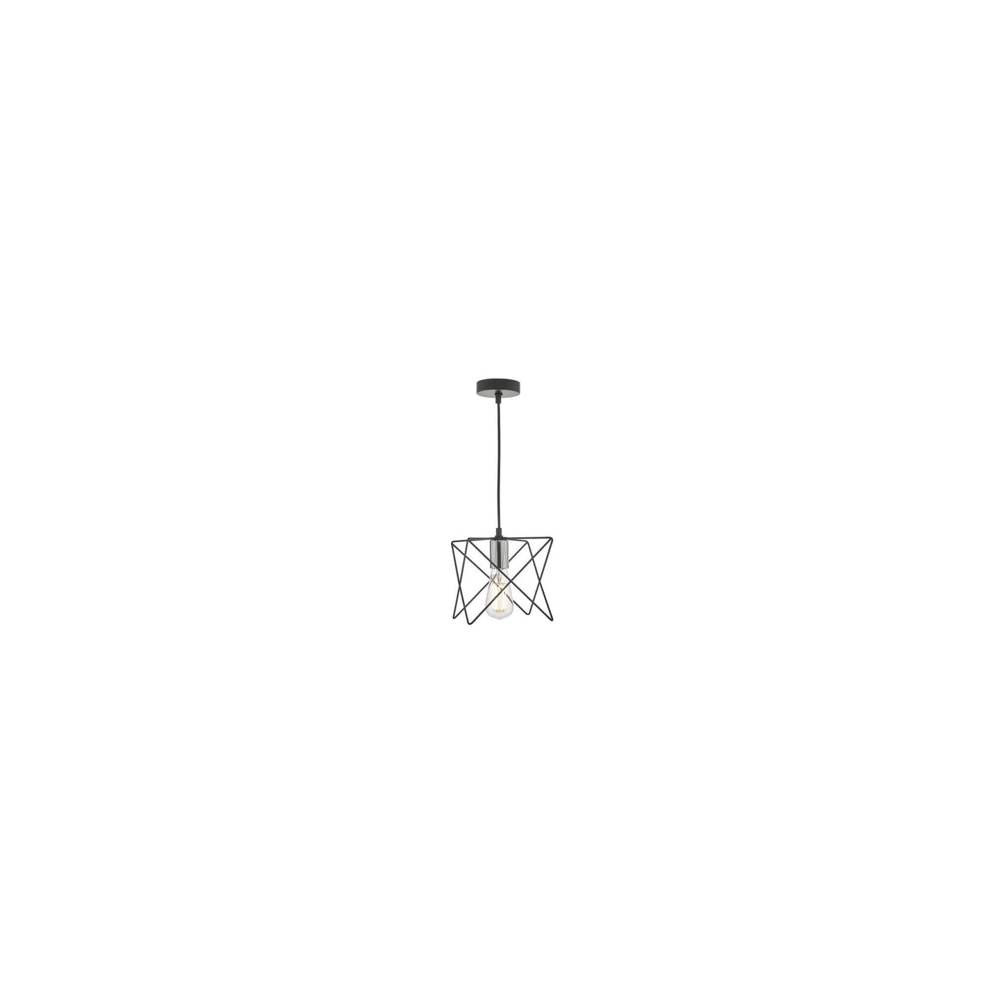 Midi 1-Light Pendant Black with Lamp Holder
