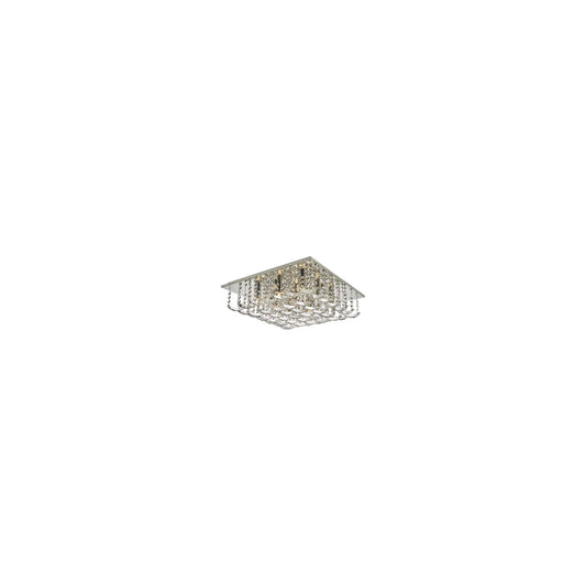 Orella 9-Light Crystal Flush Polished Chrome