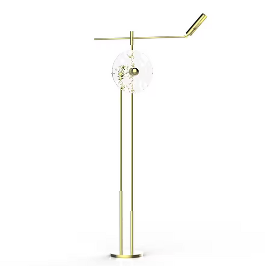 Marconi Floor Lamp Brushed Brass & Lacquer