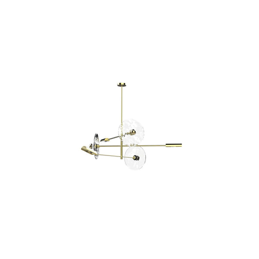 Marconi 6-Light Pendant Brushed Brass & Lacquer