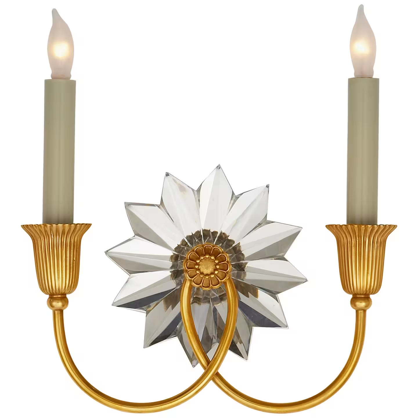Huntingdon Crystal Double Sconce