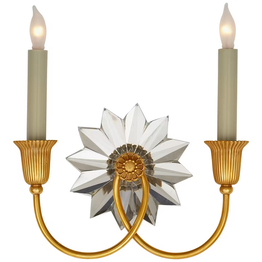 Huntingdon Crystal Double Sconce
