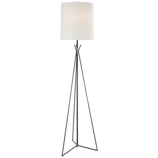Tavares Large Floor Lamp with Linen Shade