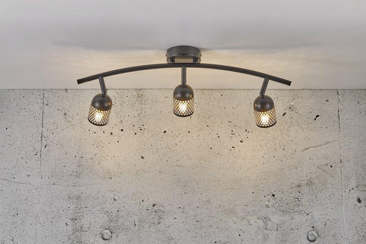 Alfred 3-Spot Ceiling Light Black