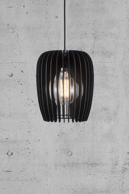 Tribeca 24 Wood Pendant Black