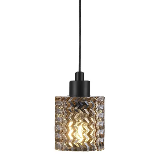 Hollywood Metal Pendant with Glass Shade