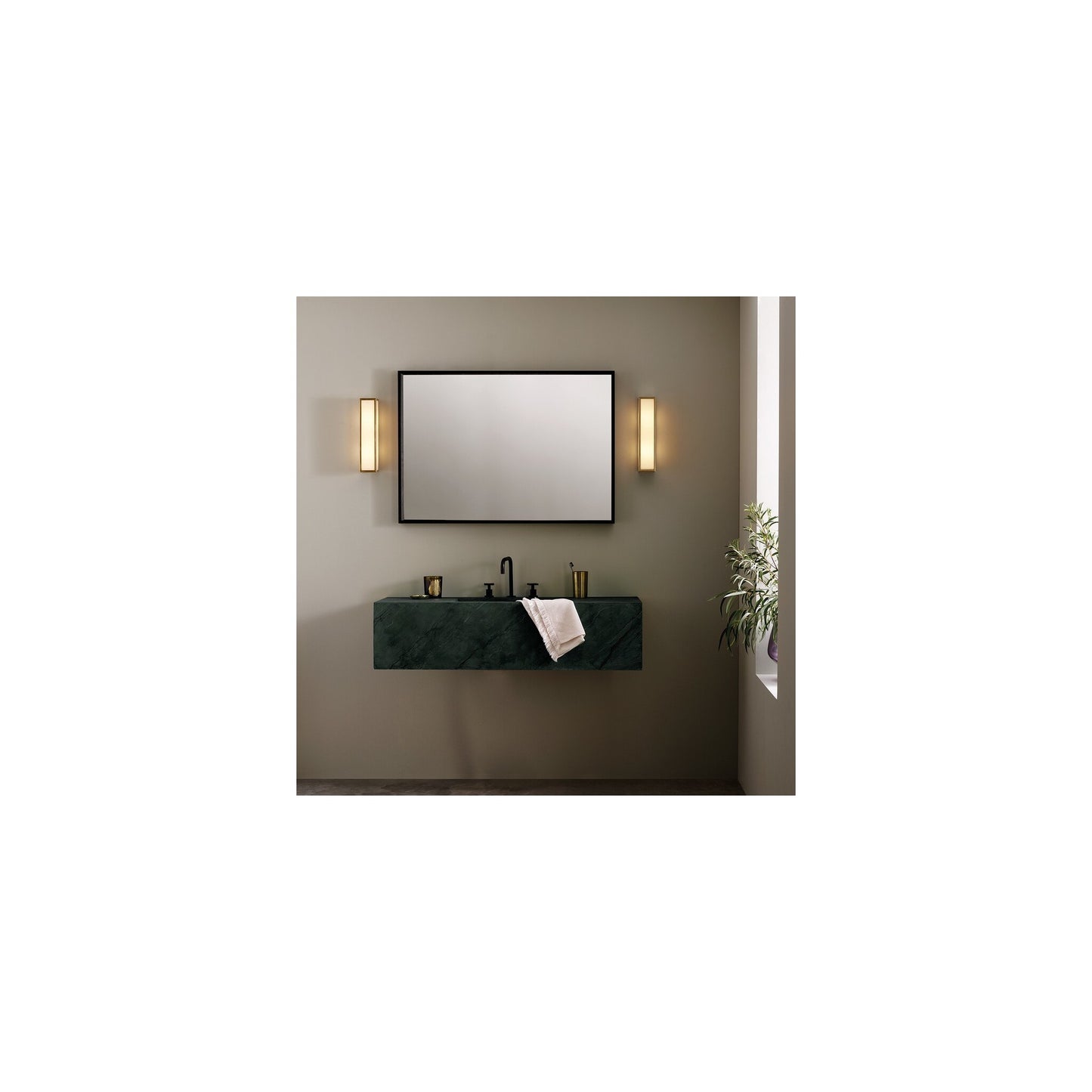 Salerno Exterior Wall Light with Opal Glass