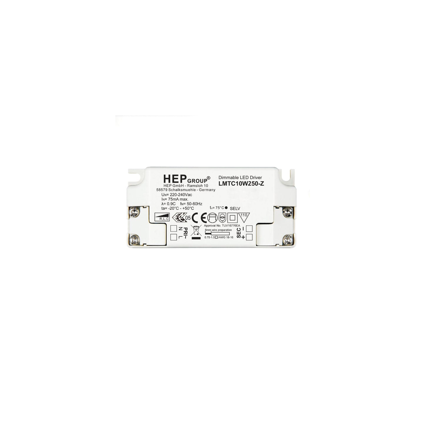 LED Driver CC 250mA 10W Phase Dim