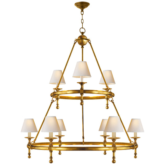 Classic Two-Tier Ring Chandelier