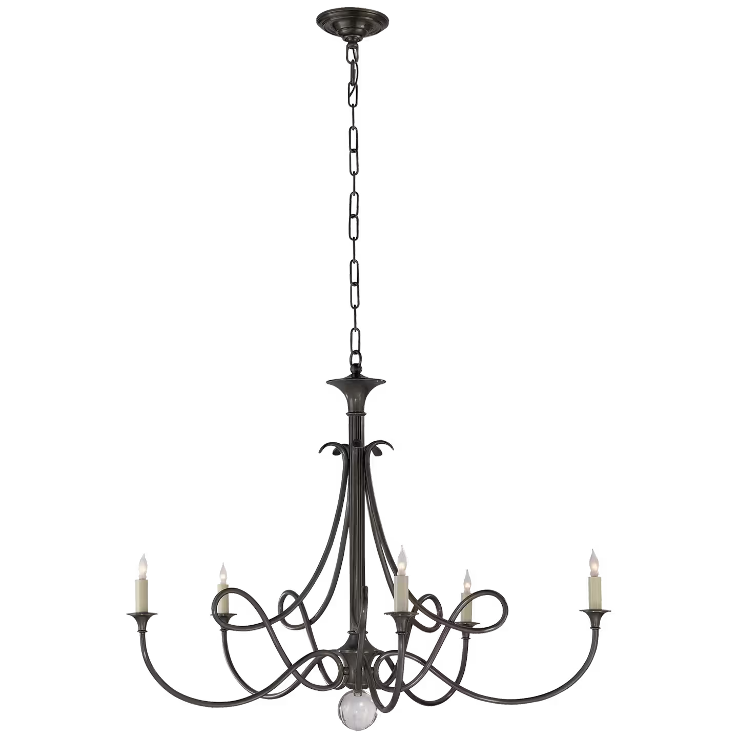 Double Twist Large Five-Light Chandelier