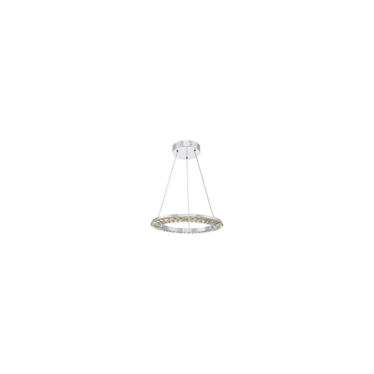 Altamura LED Pendant Polished Chrome & Crystal