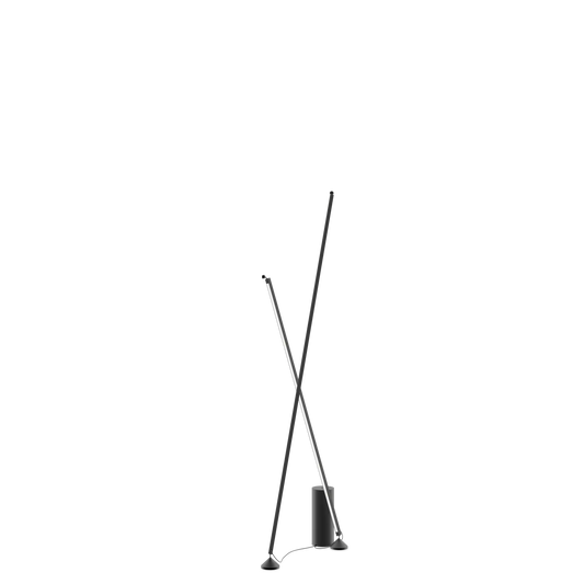 Sticks 7338 LED Floor Lamp Black with Two Rods