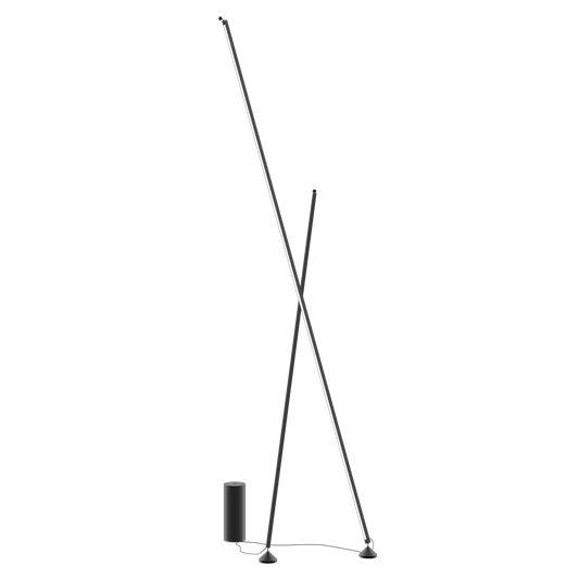 Sticks 7339 LED Floor Lamp Black with Two Rods