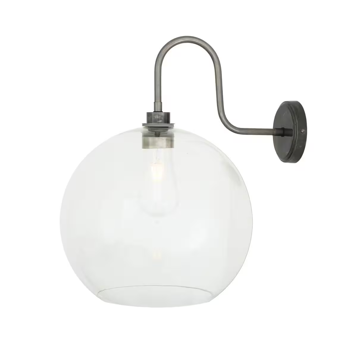 Leith Opal Glass Swan Neck Wall Light