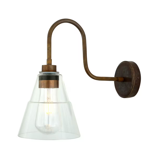 Kairi Glass Swan Neck Wall Light