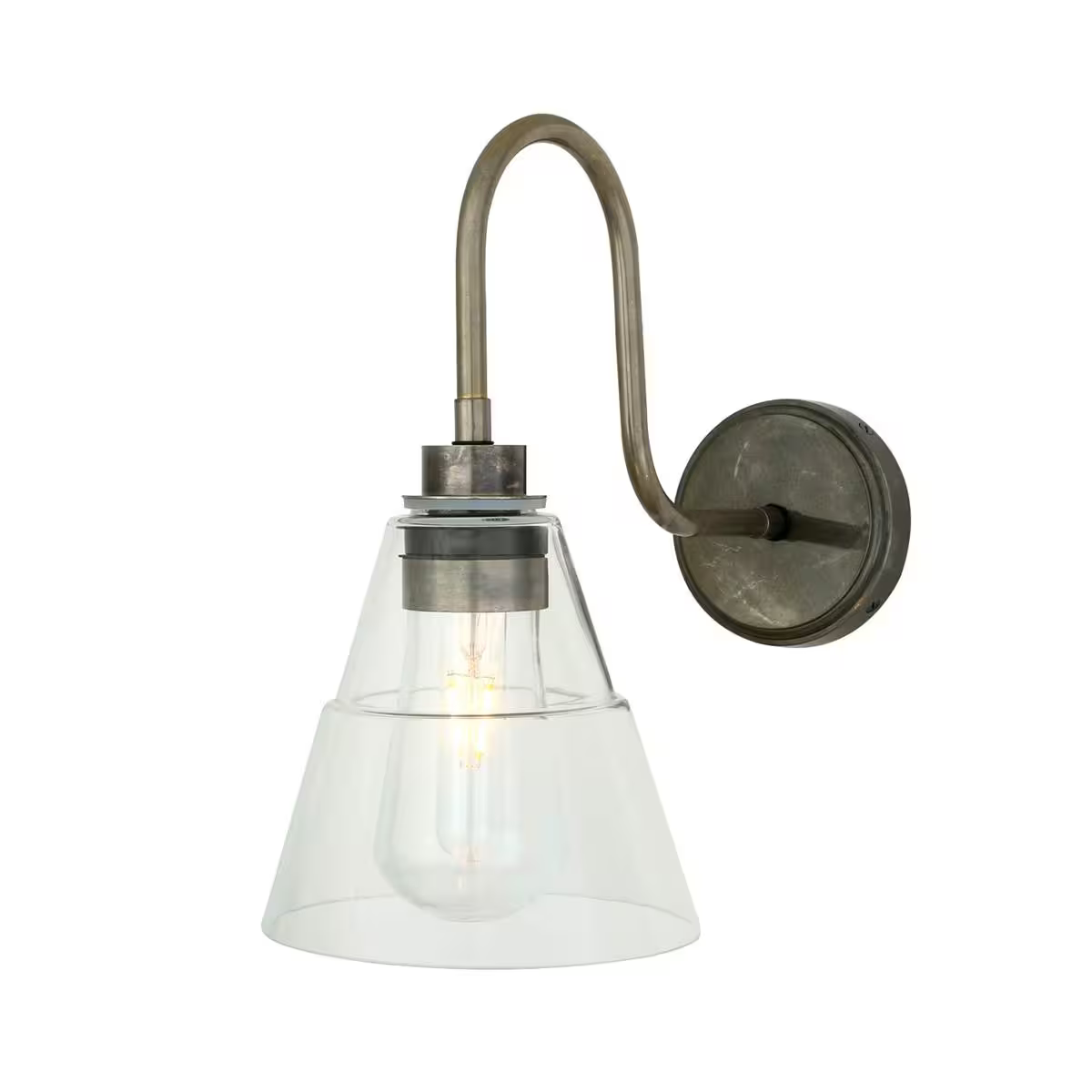 Kairi Glass Swan Neck Wall Light