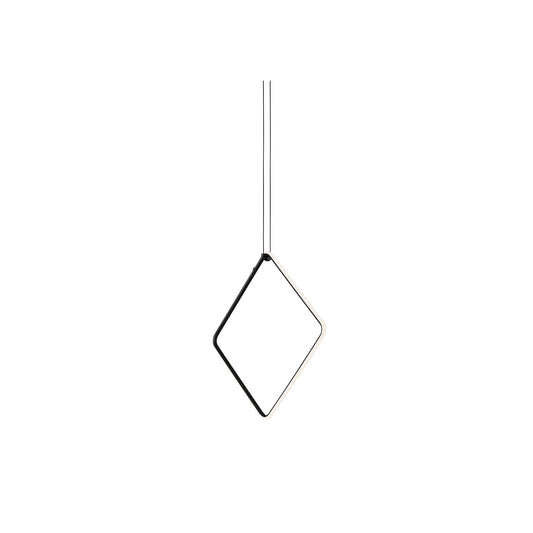 Arrangements Square Large LED Pendant Matt Black