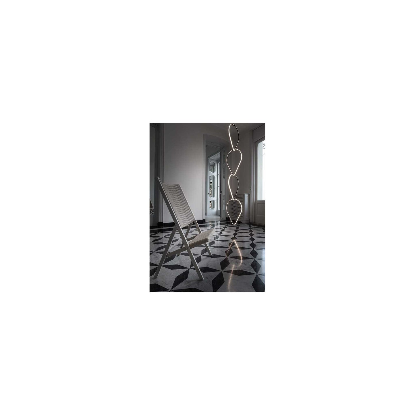Arrangements Drop Down LED Pendant Matt Black