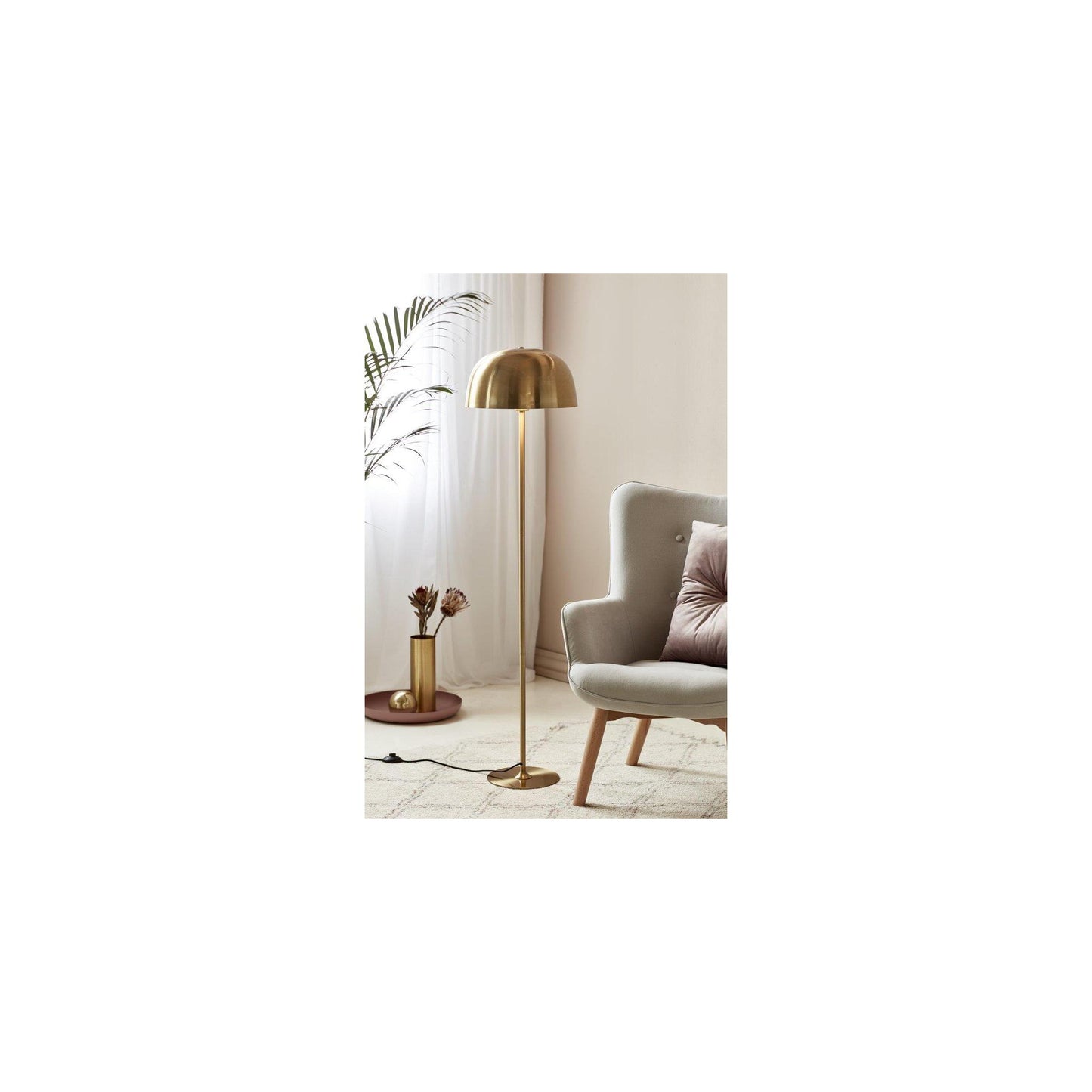 Cera Floor Lamp Brass