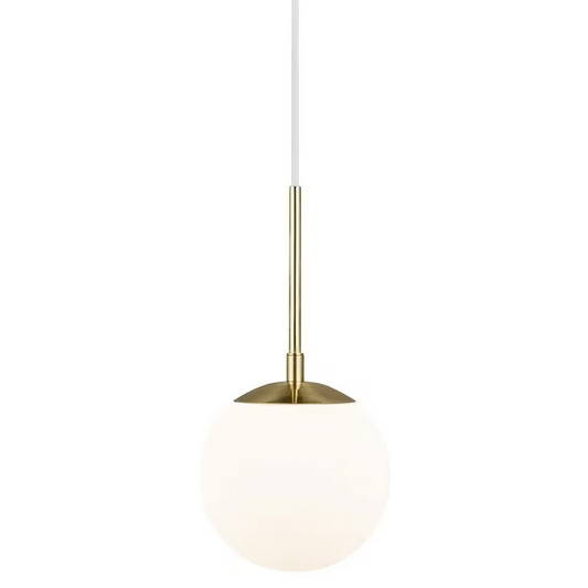 Grant 15 Pendant Brass & Opal Glass