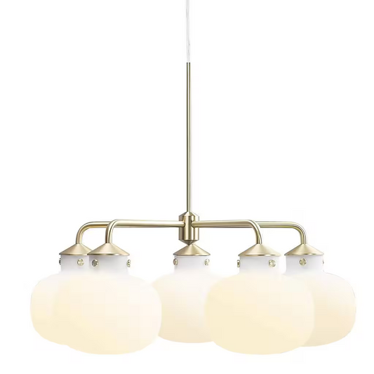 Raito 5-Arm Pendant Brass