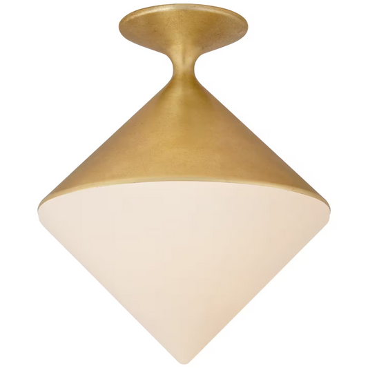 Sarnen Small Flush Mount with White Glass