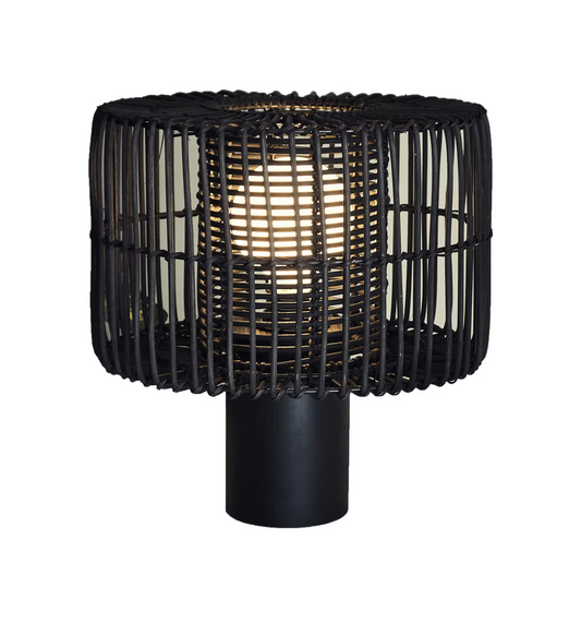 Hedula Table Lamp with Black Fiber