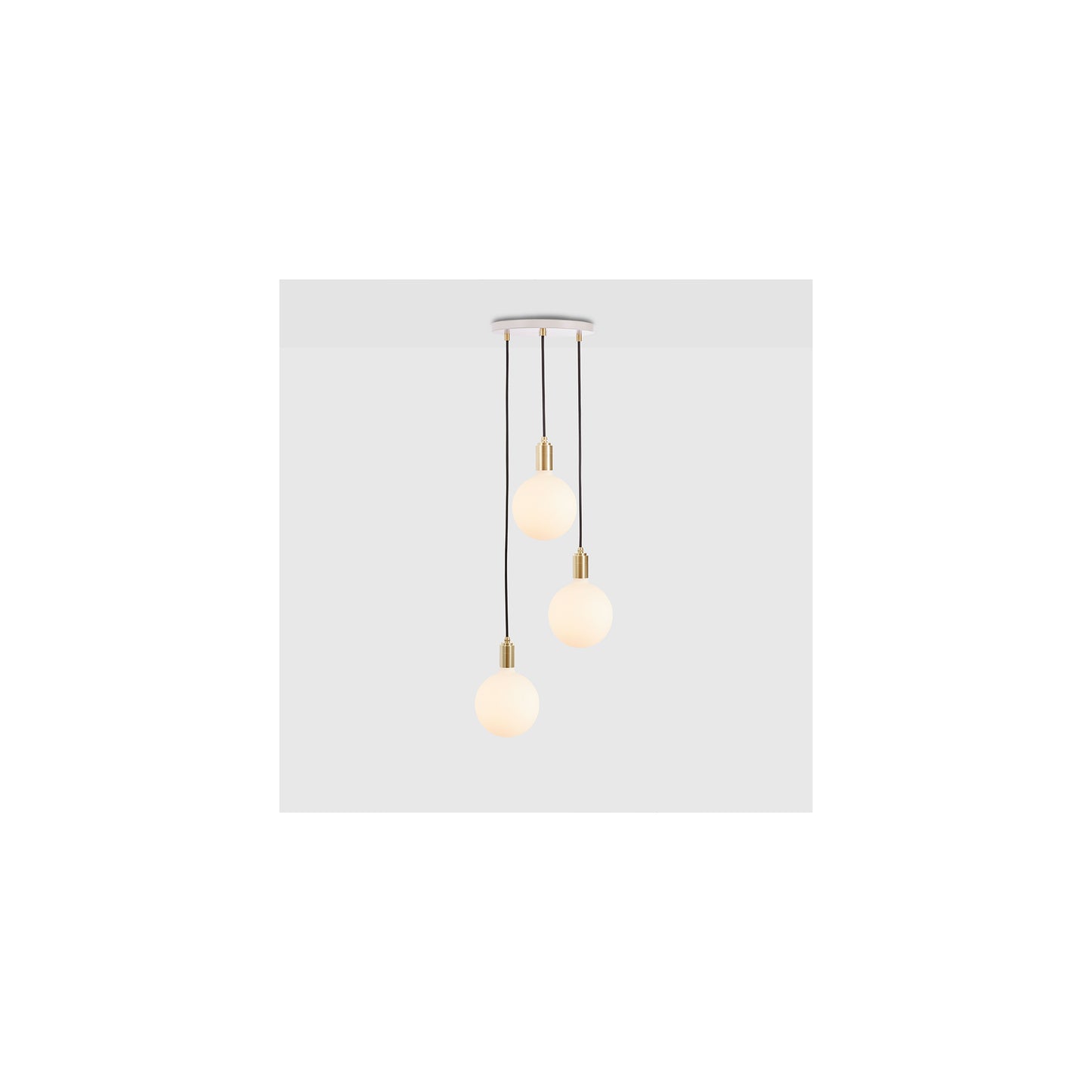 Triple Pendant White with Sphere IV