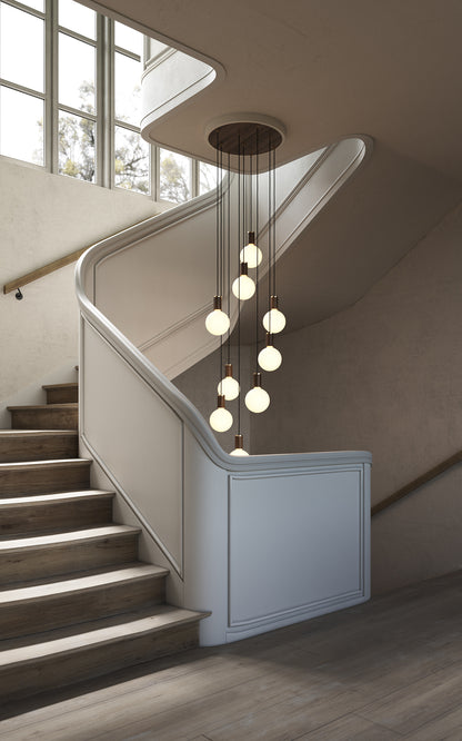 Nine Pendant with Sphere IV Bulbs