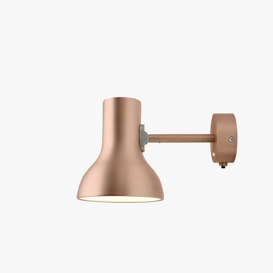 Type 75 Mini Metallic Wall Light with Cable, Switch & Plug