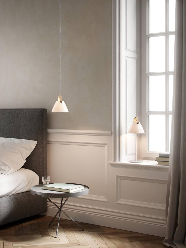Strap Table Lamp Opal White