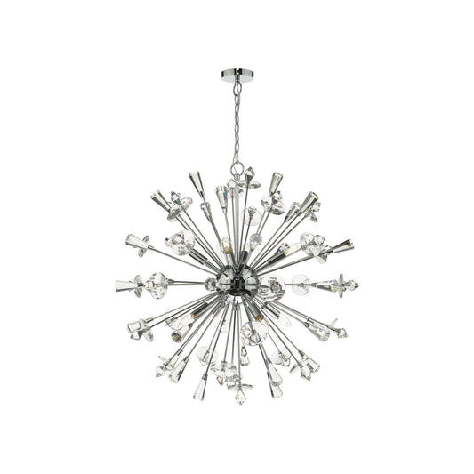 Exodus 8-Light Pendant Polished Chrome with Crystal