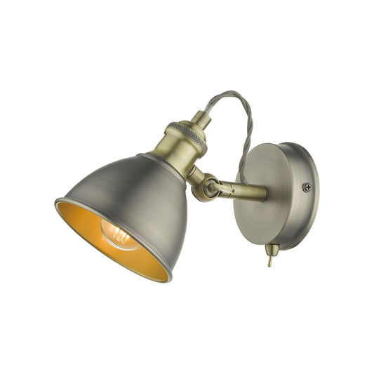 Governor Single Wall Light Antique Chrome