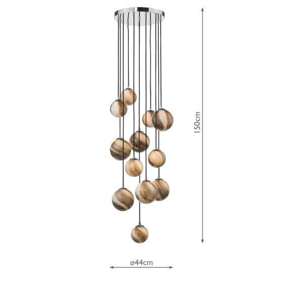 Dar Mikara 12 Light Cluster Pendant