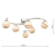 Dar Atiya Semi-Flush 6-Light Ceiling Light
