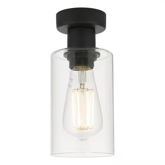 Miu 1-Light Flush Mount Matt Black