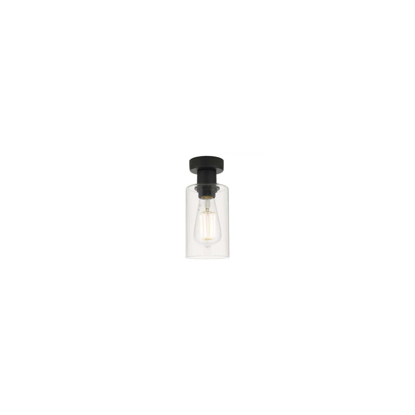 Miu 1-Light Flush Mount Matt Black