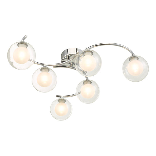 Dar Nakita 6 Light Semi-Flush Ceiling Light