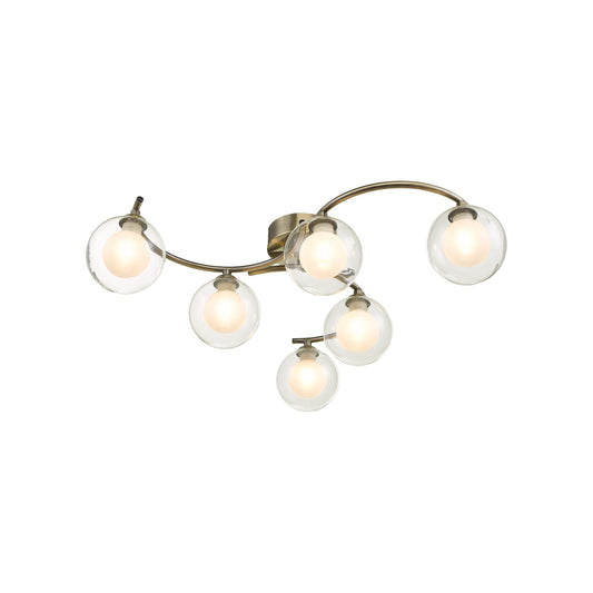Nakita 6-Light Opal Glass Semi Flush